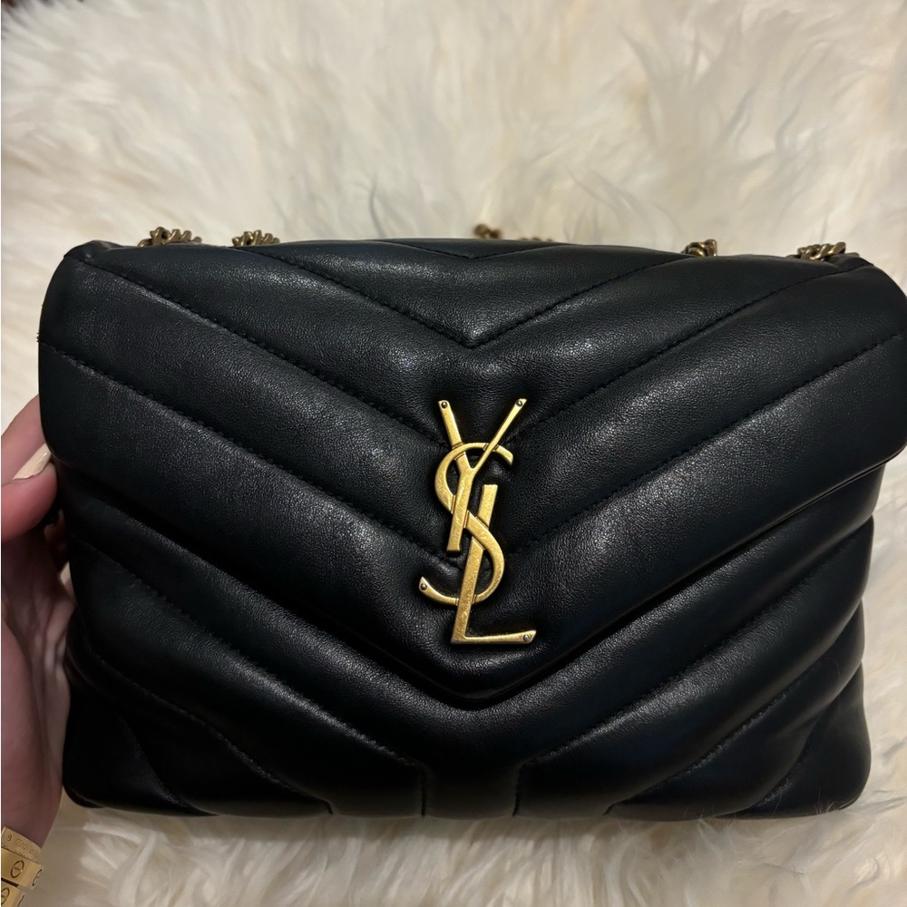 YSL Lou Lou medium shoulder bag in quilted leather